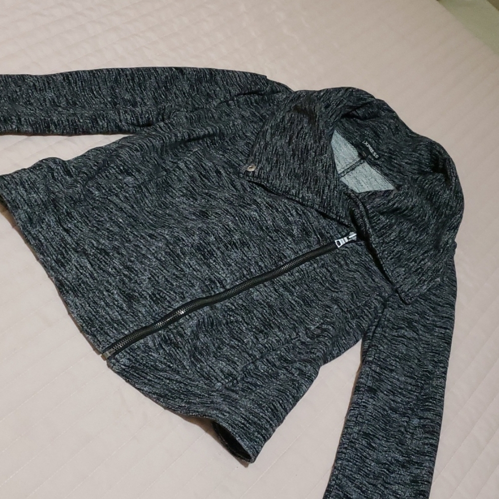 Zip up sweater jacket